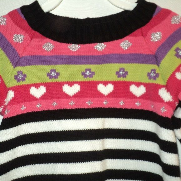 First Impressions Play Infant 24 Mos Sweater Striped Metallic Accents - Picture 2 of 3